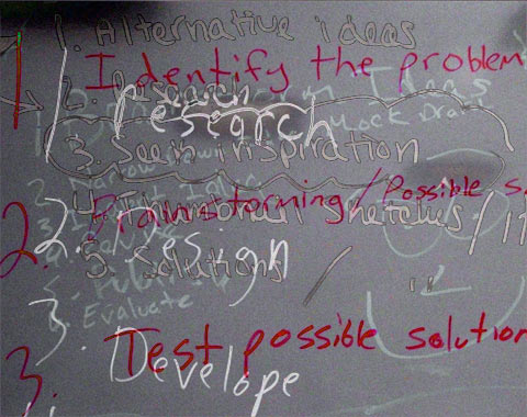 Multiple scribblings on whiteboard combined into one
