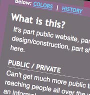 Screenshot of web page