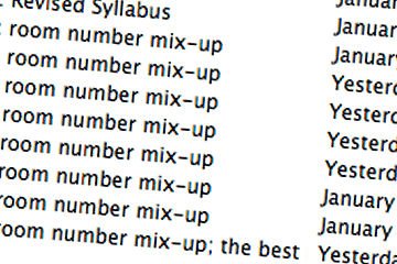 List of emails related to room number mix-up