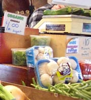 Vegetables on counter