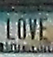 Close-up of letters on license plate