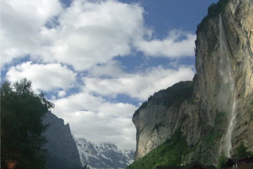 View of falls from hotel dining room