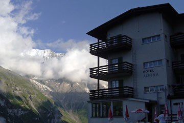 Exterior view of Hotel Alpina facing southeast