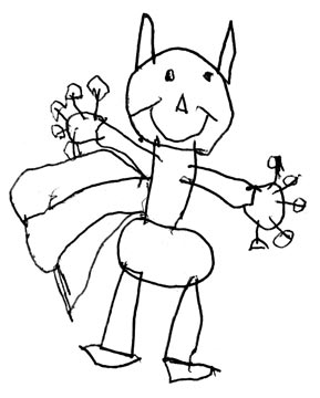 Child's drawing of Batma
