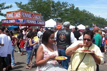 Funnel cake stand and Puerto Rican Festival