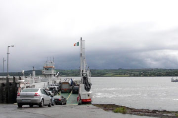 Driving onto Shannon Ferry at Tarbert