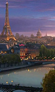 Ratatouille: a meal and a movie - June 10, 2007 Paris skyline shot from the movie