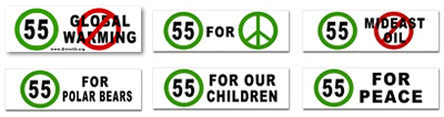 55 mph bumper stickers