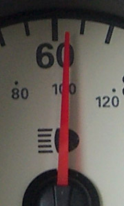 To save gas, slow down - July 15, 2007 Car speedometer