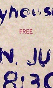 d.a. levy night poster - July 16, 2007 Detail of silk-screened poster for d.a. levy night