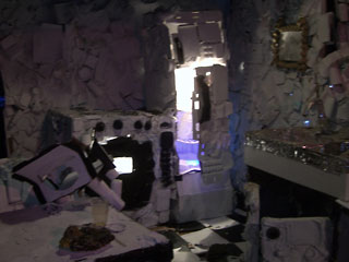 View of Noah Hrbek's installation showing the kitchen