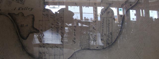 Kelleys Island map with reflection