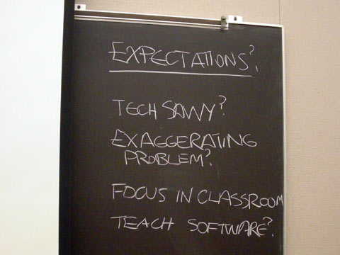 Writing on challkboard