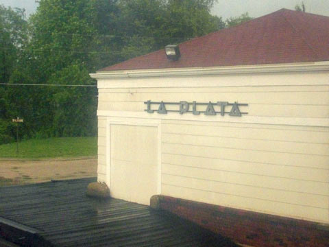 Sign on La Plata Amtrak station wall