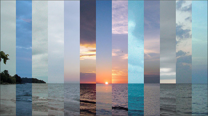 Strips of sunrise