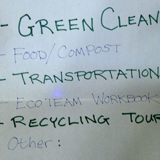 List of possible activities for The Gang Green