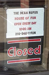 Sign in storefront on West 29th near Detroit