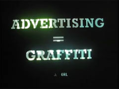 Advertising = Graffiti video screen