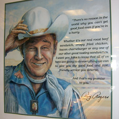 Roy Rogers picture inside restaurant
