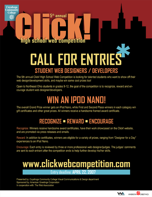 Click! Web Competition flyer