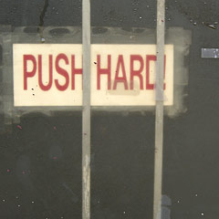 Push hard sign