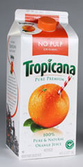 Old Tropicana orange juice carton