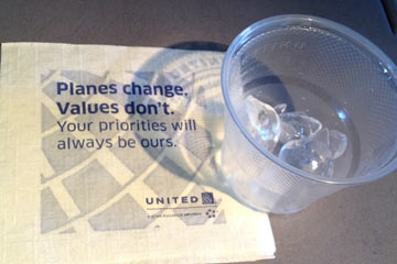 United slogan on napkin