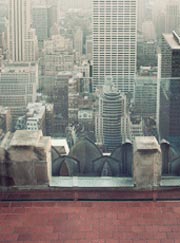 Detail of photo of skyscrapers