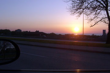Sunset over Lake Erie, from the Shoreway