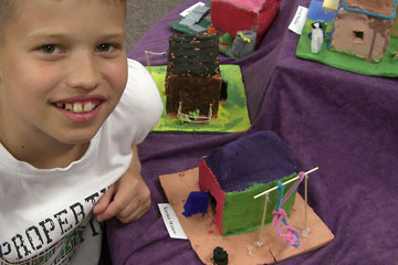 Xavier and his shack art work