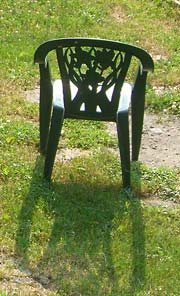Chair outside in sunshine