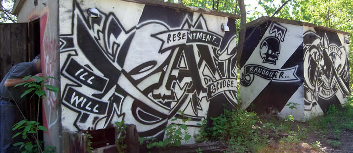 Graffiti, near Train Avenue May 21, 2009