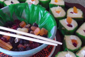 Chopsticks on bowl