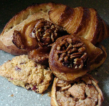 Bakery: bread, scone, croissant