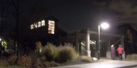 Canalway Center at night
