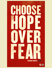 Hope over fear poster