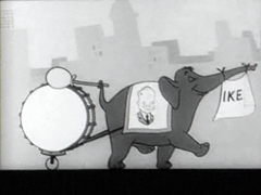 Ike for President elephant cartoon