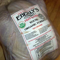 Fresh free range organic turkey
