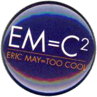 Eric May button from retirement party
