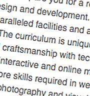 Text from description of Interactive Media curriculum