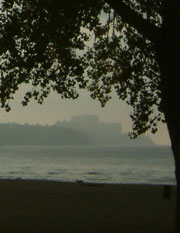Looking west across Edgewater beach