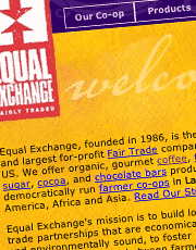Equal Exchange logo and missions statement