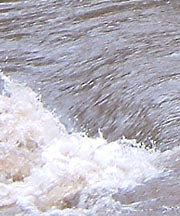 Water swirling in Big Creek