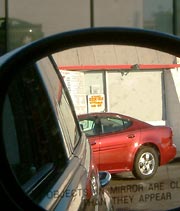 Cars in the drive-through line at East Coast Custard