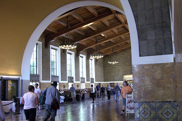 Interior of LA Union Station waiting room