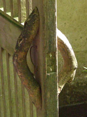 Wooden fence handle