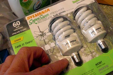 Compact Fluorescent with small base for chandeliers