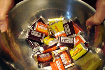 Bowl of Halloween candy