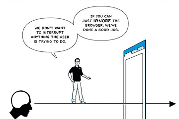 Cartoon explaining browser chrome