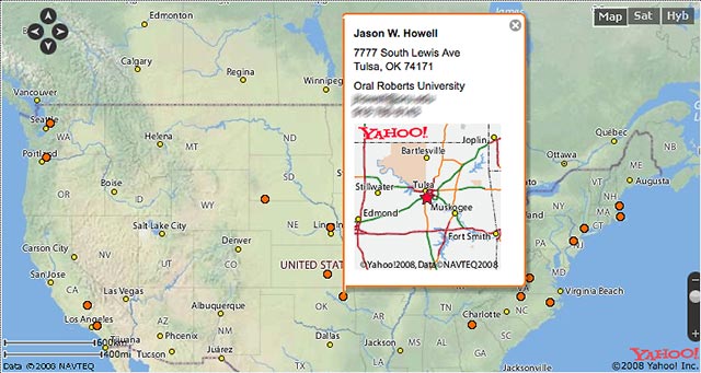 Sabbatical travel map